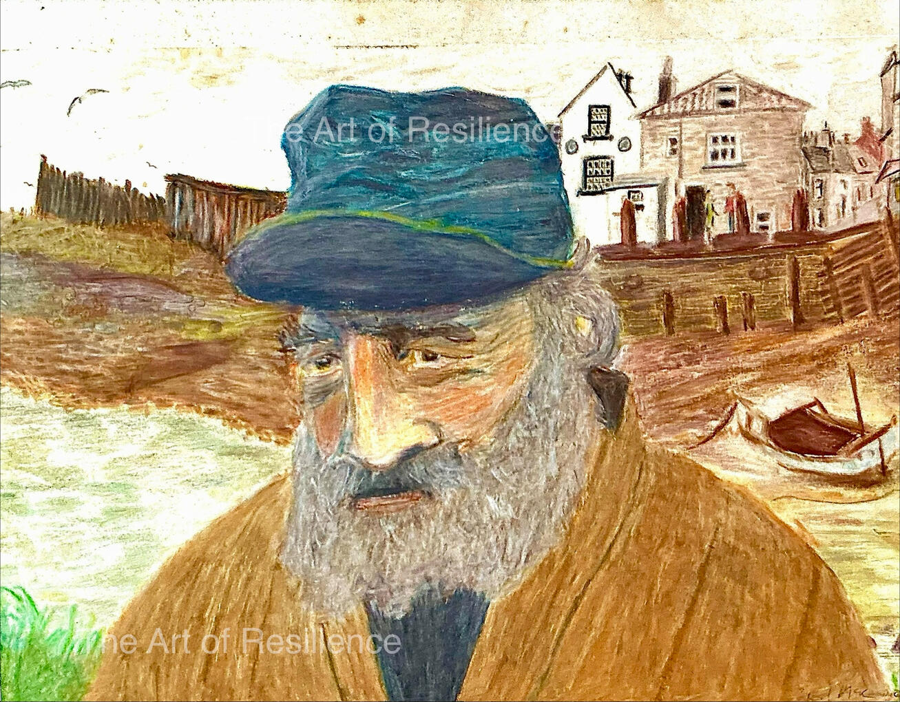 PO01 - Old man of the sea [HC 1989] Watercolour pencils