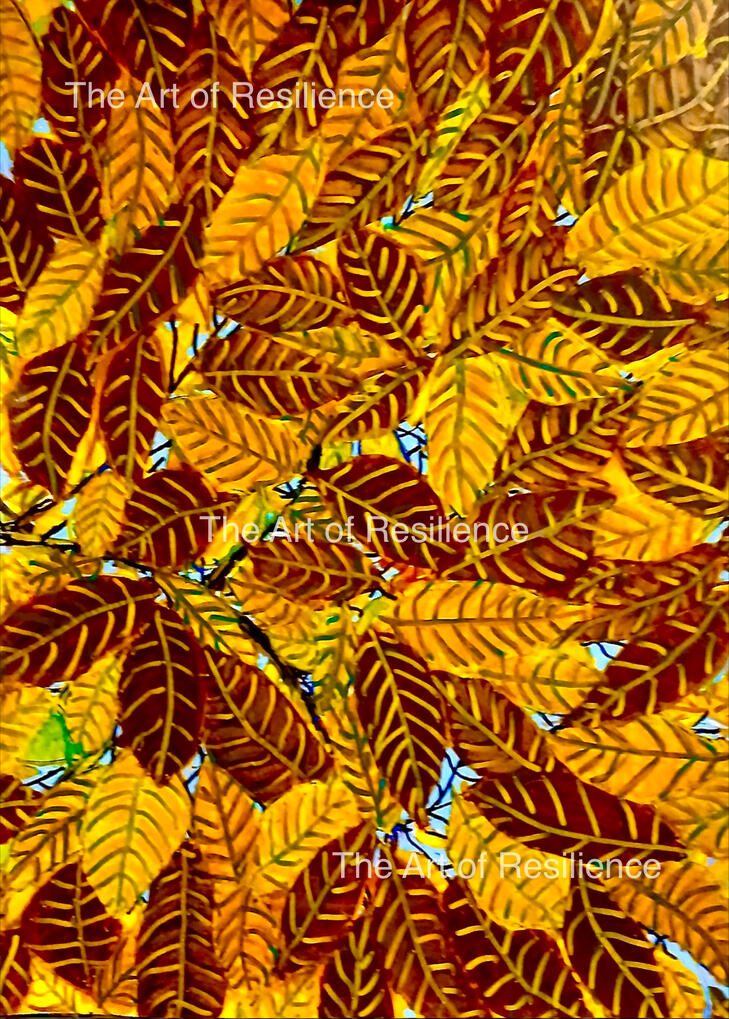Autumn leaves doodle part 2, again using acrylic pens.