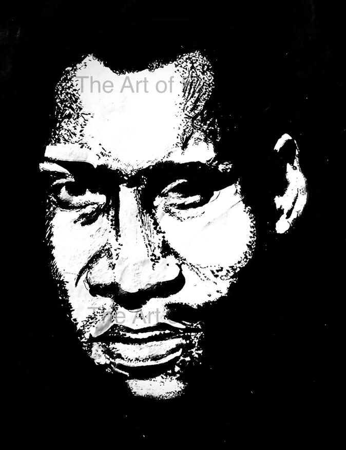 PO04 - Paul Robeson [HC 1995] Pam’s favourite singer. Ink drawing