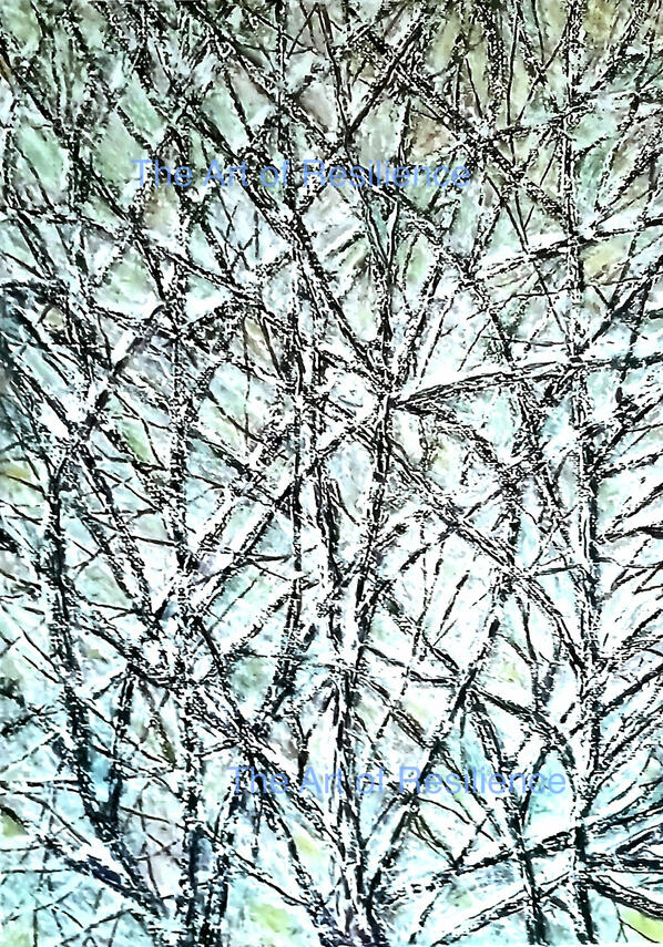 CA01 - branches in a blizzard [RC 2025] Oil pastels