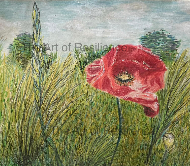 H08 - We will remember them [HC 1995] Watercolour pencils